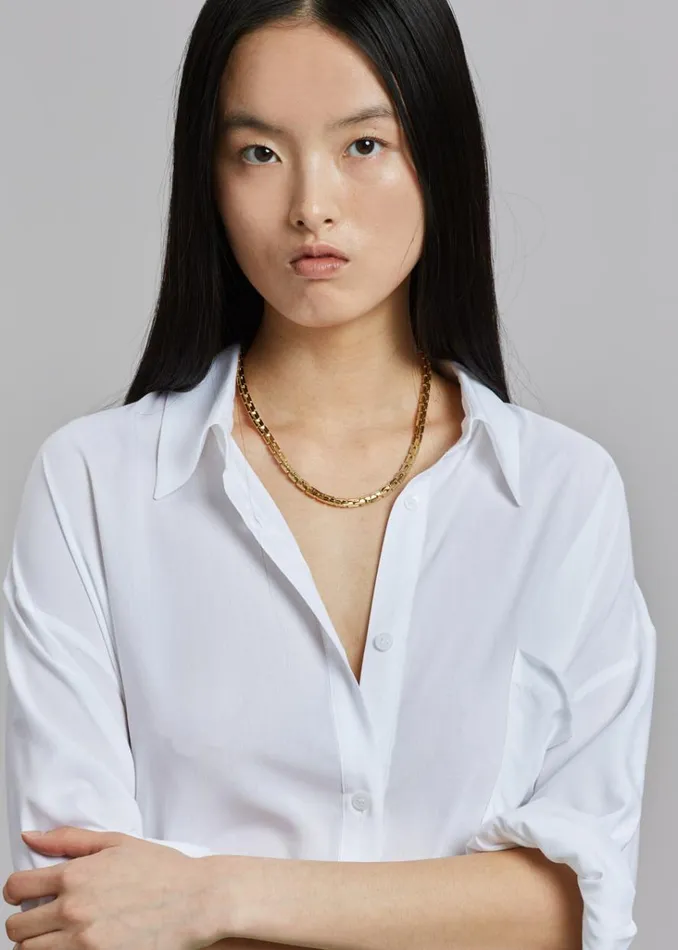 The Frankie Shop Laura Lombardi Greca Necklace 8211 Gold Shop Accessories