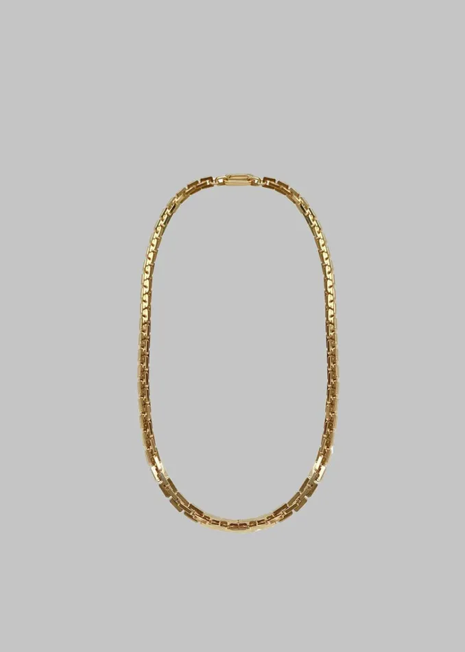 The Frankie Shop Laura Lombardi Greca Necklace 8211 Gold Shop Accessories