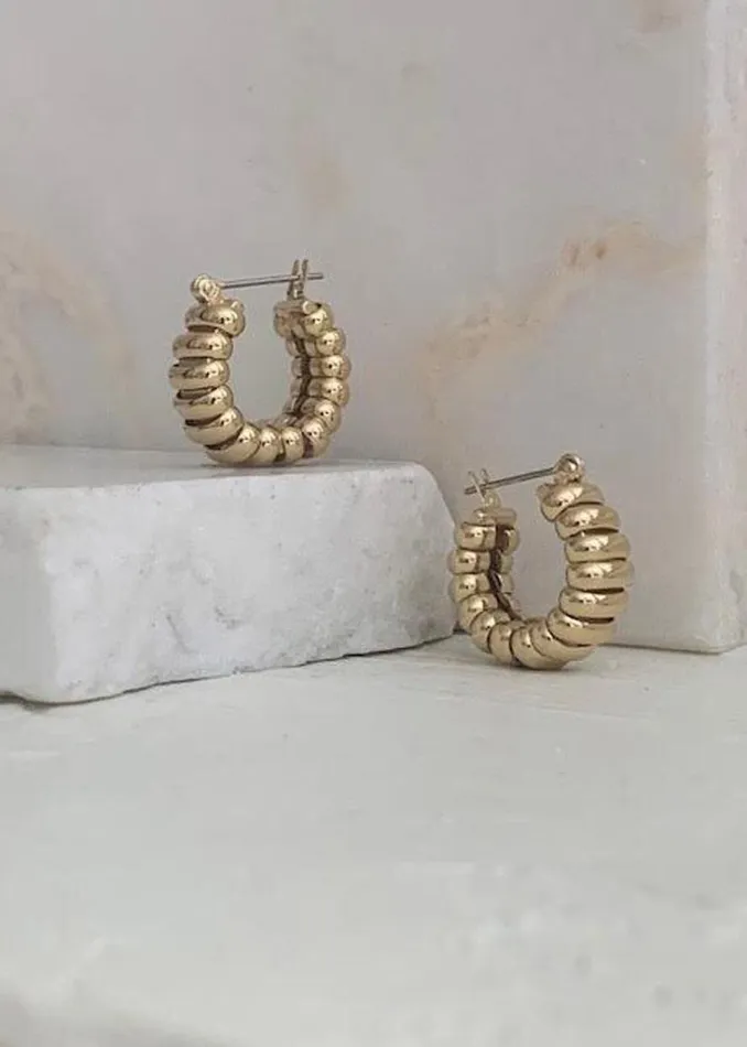 The Frankie Shop Laura Lombardi Mini Camilla Earrings 8211 Gold Shop Accessories