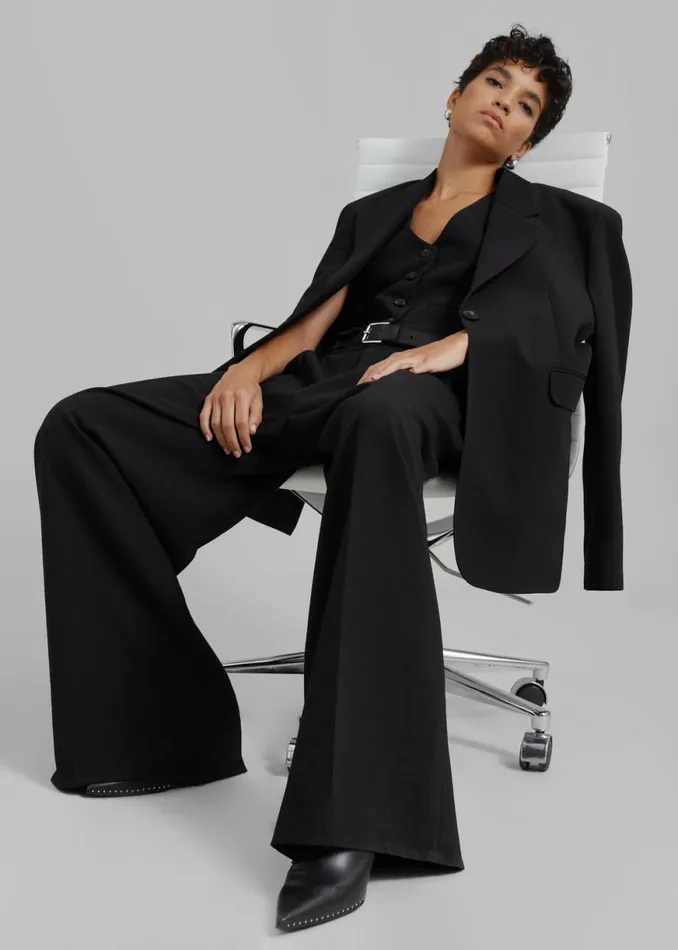 The Frankie Shop Lillian Wide Trousers 8211 Black Shop Clothing