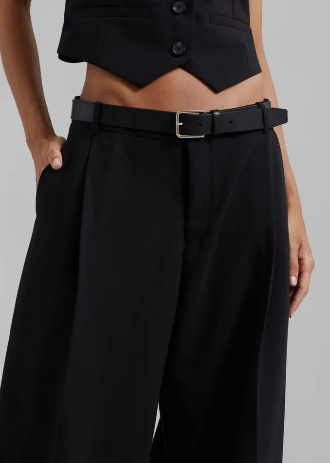 The Frankie Shop Lillian Wide Trousers 8211 Black Shop Clothing