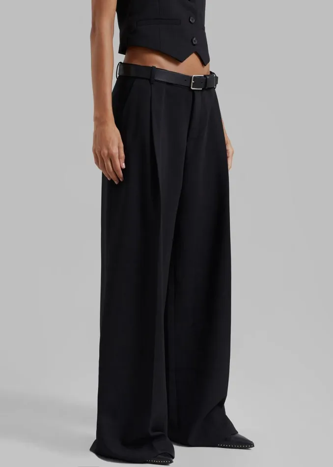 The Frankie Shop Lillian Wide Trousers 8211 Black Shop Clothing