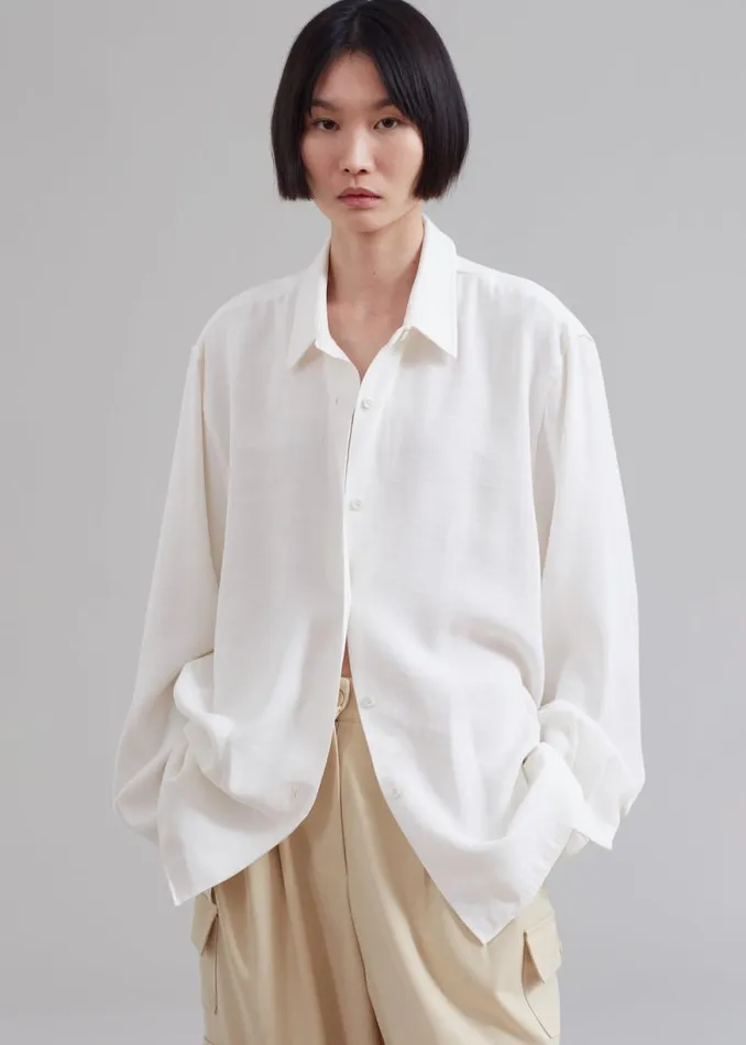The Frankie Shop Lotta Fluid Shirt 8211 Off White Shop Tops
