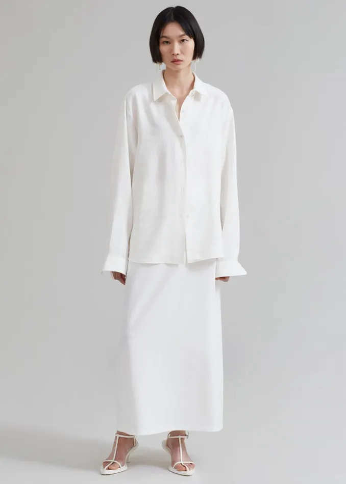 The Frankie Shop Lotta Fluid Shirt 8211 Off White Shop Tops