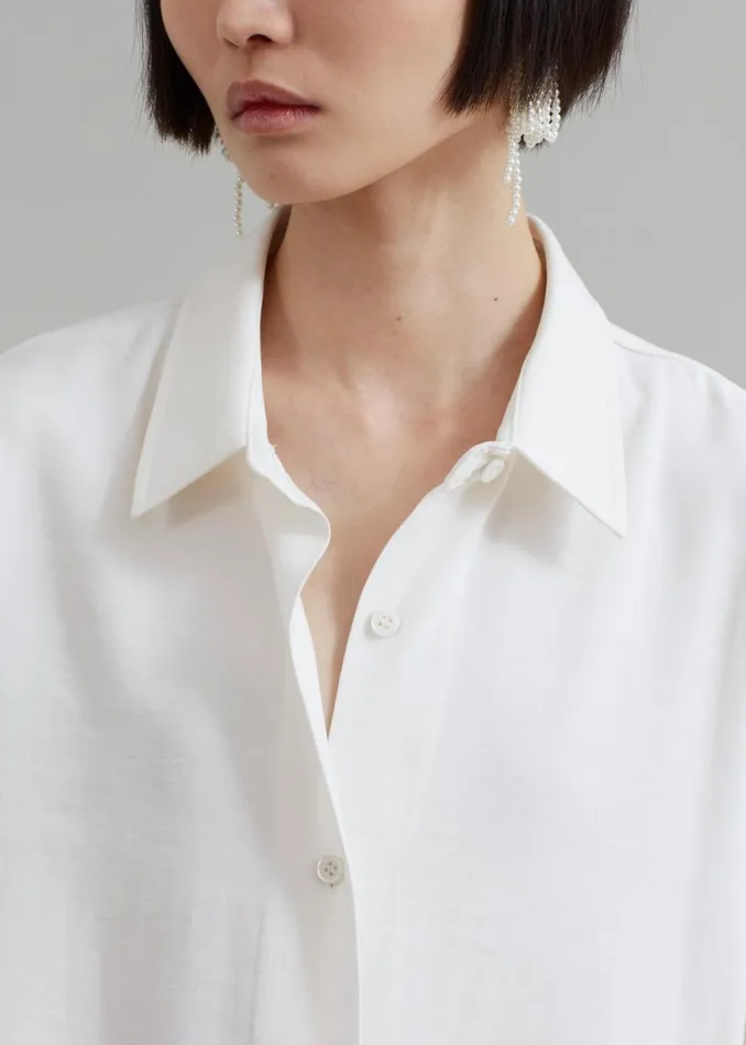 The Frankie Shop Lotta Fluid Shirt 8211 Off White Shop Tops