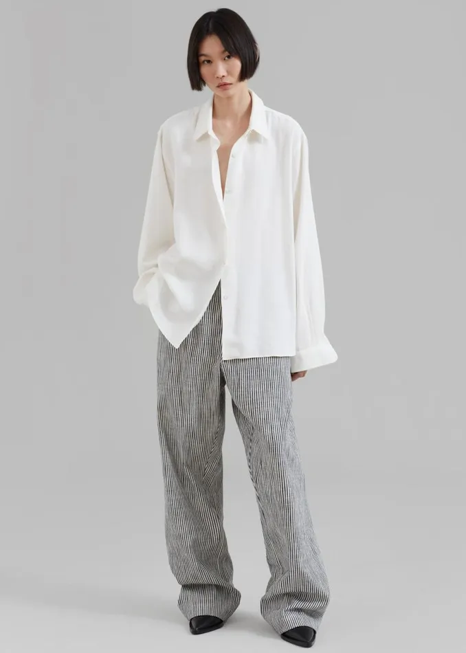 The Frankie Shop Lotta Fluid Shirt 8211 Off White Shop Tops