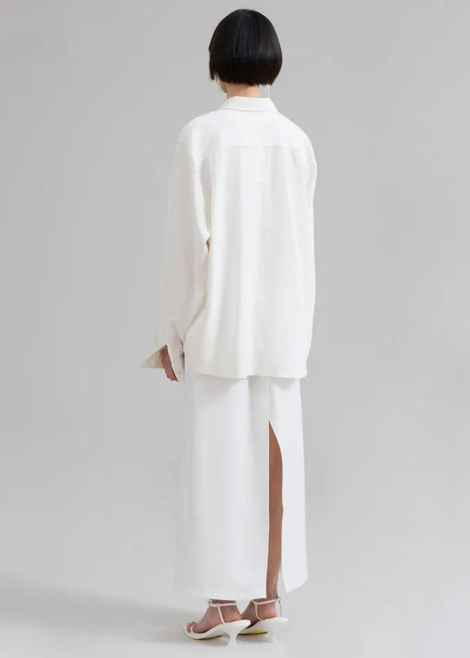 The Frankie Shop Lotta Fluid Shirt 8211 Off White Shop Tops