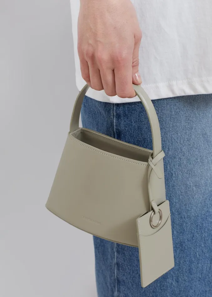 The Frankie Shop Low Classic New Mini Curve Bag 8211 Greyish Green Shop Accessories