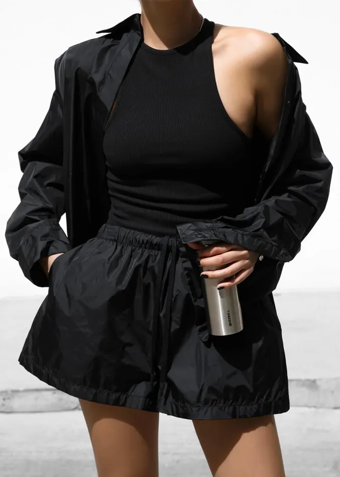 The Frankie Shop Lucy Shorts 8211 Black Shop Bottoms