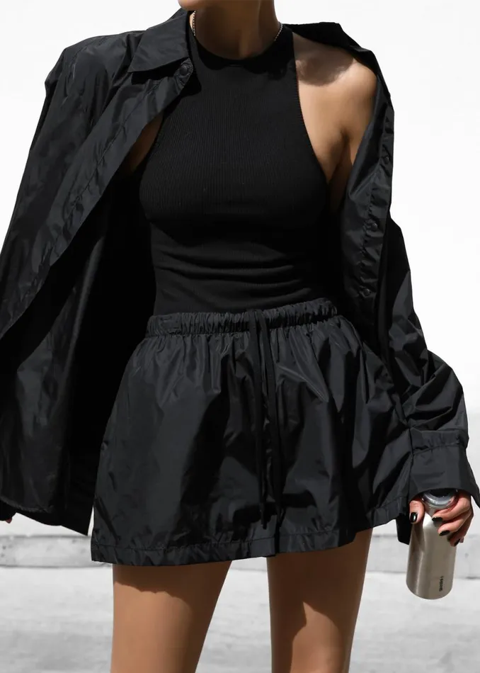 The Frankie Shop Lucy Shorts 8211 Black Shop Bottoms