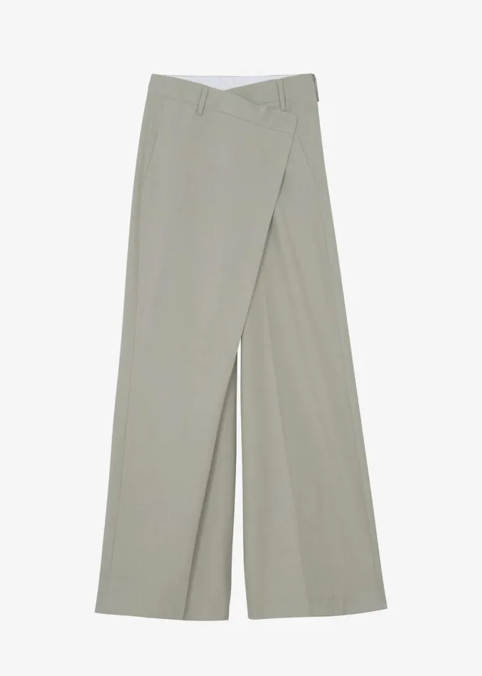The Frankie Shop Marjorie Asymmetrical Trousers 8211 Beige Shop Clothing
