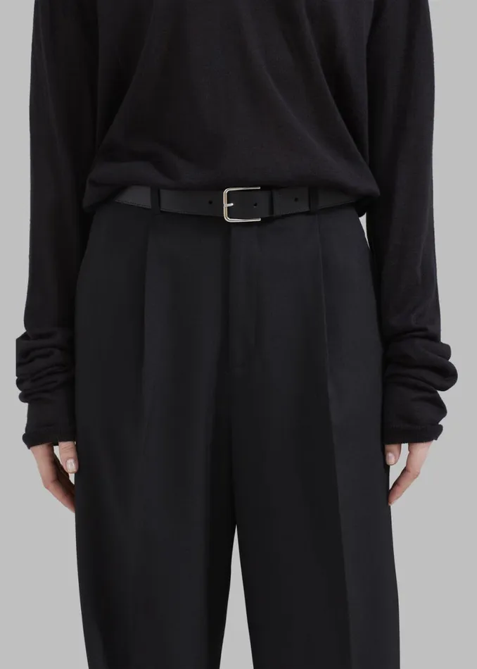 The Frankie Shop Nessi Pintuck Trousers 8211 Black Shop Bottoms