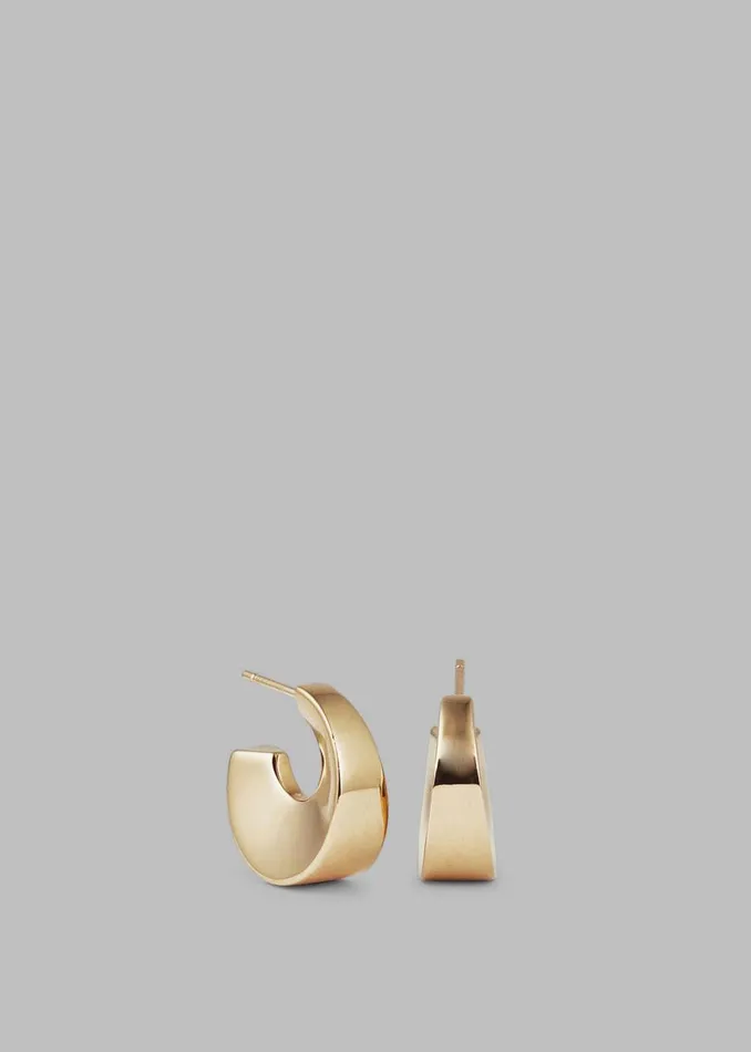 The Frankie Shop Otiumberg Arc Chunky Hoops 8211 Gold Vermeil Shop Accessories