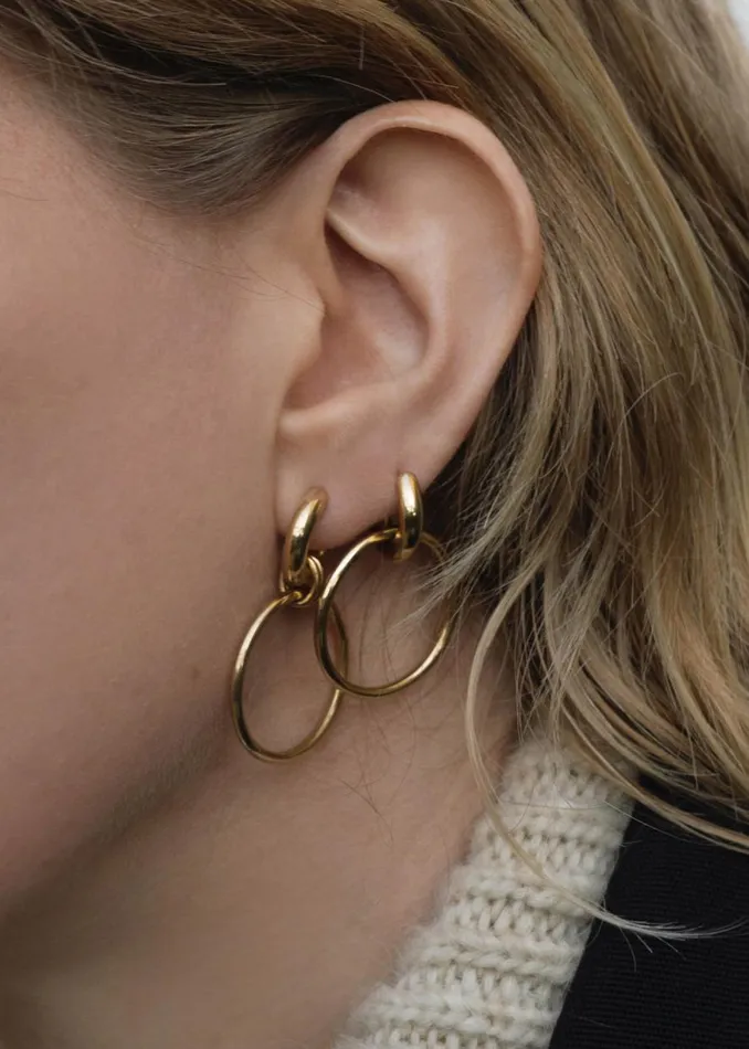 The Frankie Shop Otiumberg Laguna Hoops 8211 Gold Shop Accessories