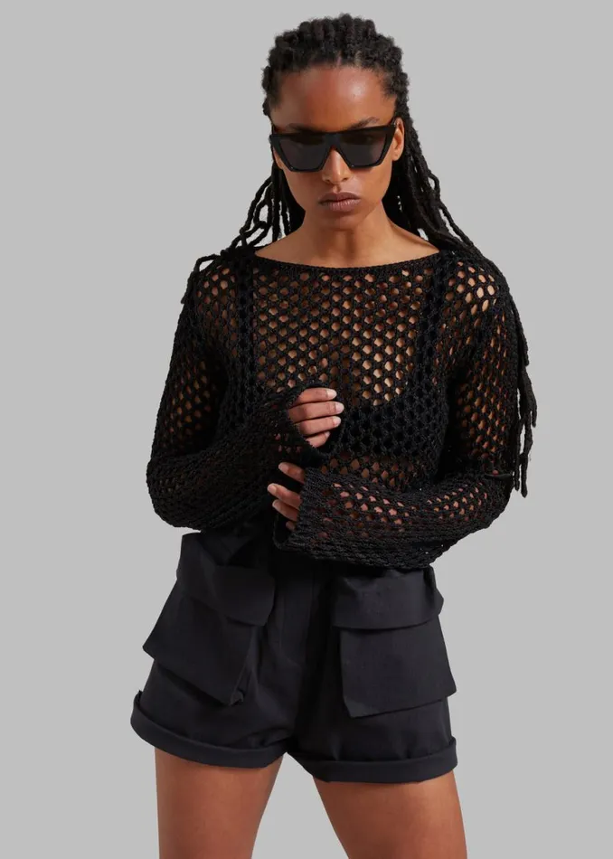 The Frankie Shop Raye Cargo Shorts 8211 Black Shop Bottoms