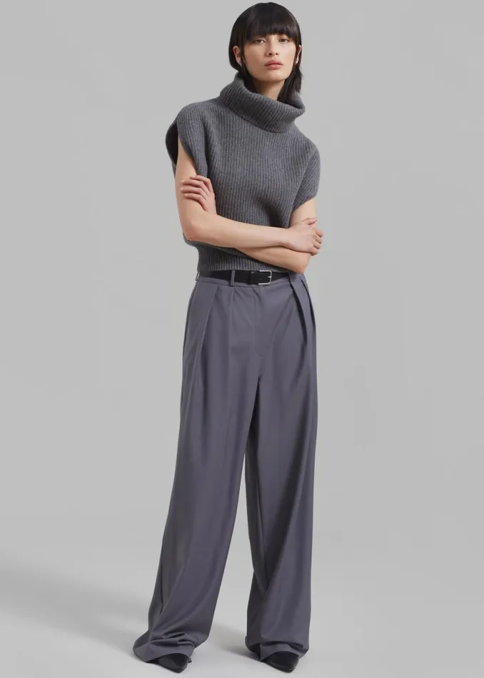 The Frankie Shop Ripley Pleated Trousers 8211 Grey Shop Clothing