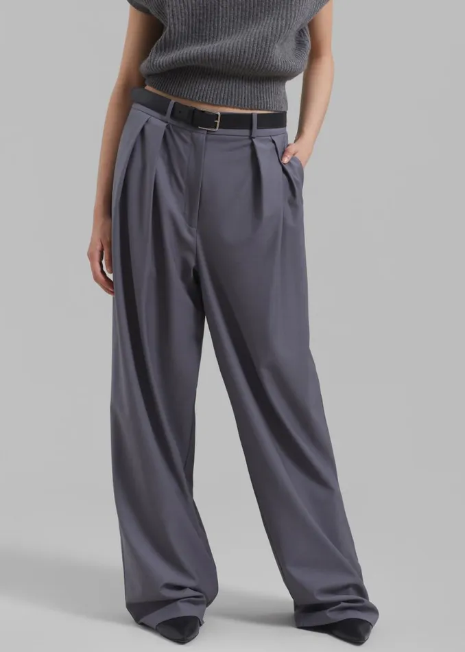 The Frankie Shop Ripley Pleated Trousers 8211 Grey Shop Clothing