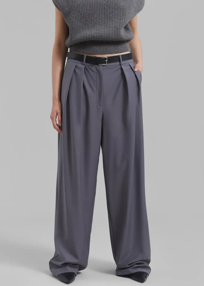 The Frankie Shop Ripley Pleated Trousers 8211 Grey Shop Clothing