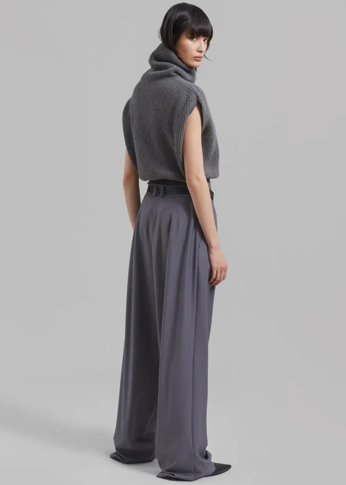 The Frankie Shop Ripley Pleated Trousers 8211 Grey Shop Clothing