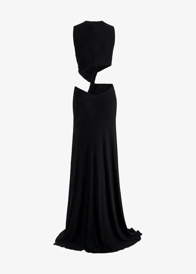 The Frankie Shop Sid Neigum Triple Loop Knit Dress 8211 Black Shop Dresses