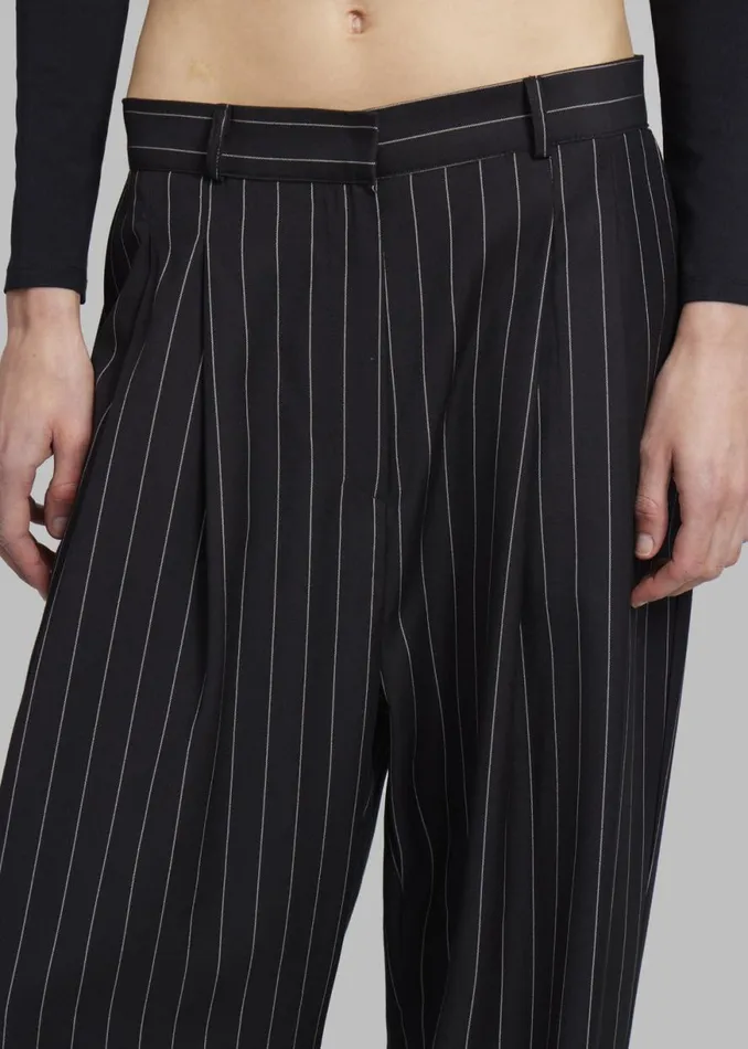 The Frankie Shop Sybil Trousers 8211 Black Pinstripe Shop Bottoms