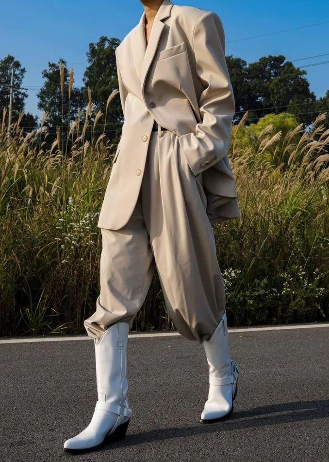 The Frankie Shop Tansy Pleated Trousers 8211 Beige Shop Bottoms