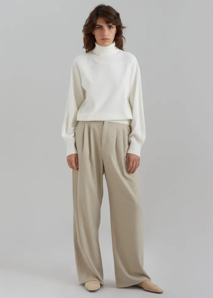 The Frankie Shop Variel Turtleneck Sweater 8211 Cream Shop Knitwear