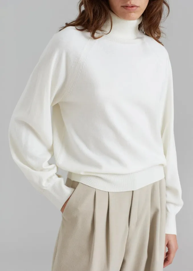 The Frankie Shop Variel Turtleneck Sweater 8211 Cream Shop Knitwear