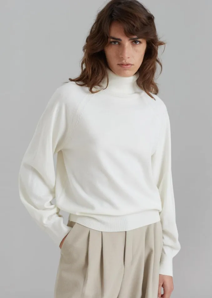 The Frankie Shop Variel Turtleneck Sweater 8211 Cream Shop Knitwear