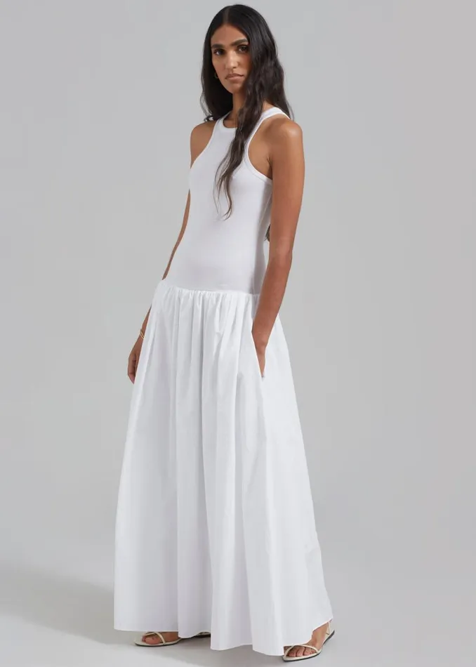 The Frankie Shop Violette Ballerina Maxi Dress 8211 White Shop Dresses