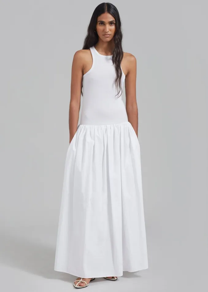 The Frankie Shop Violette Ballerina Maxi Dress 8211 White Shop Dresses