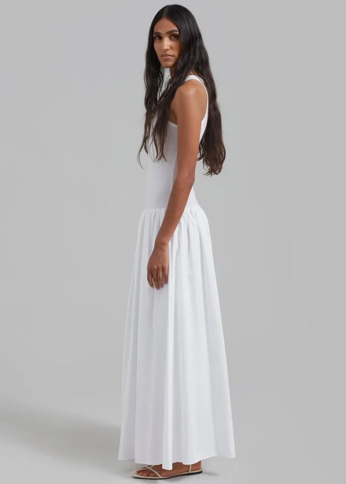 The Frankie Shop Violette Ballerina Maxi Dress 8211 White Shop Dresses