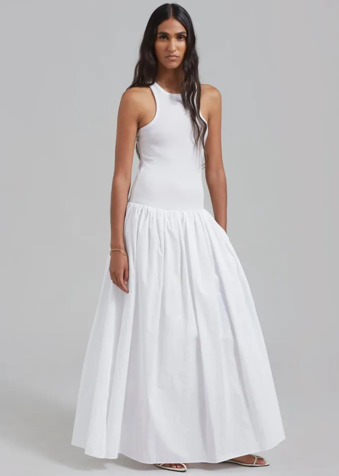 The Frankie Shop Violette Ballerina Maxi Dress 8211 White Shop Dresses