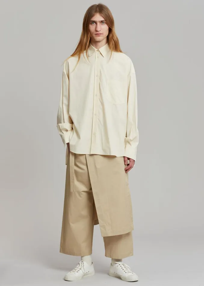 The Frankie Shop Watts Wrap Pants 8211 Beige Shop Clothing