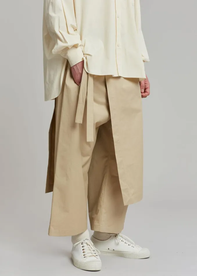 The Frankie Shop Watts Wrap Pants 8211 Beige Shop Clothing