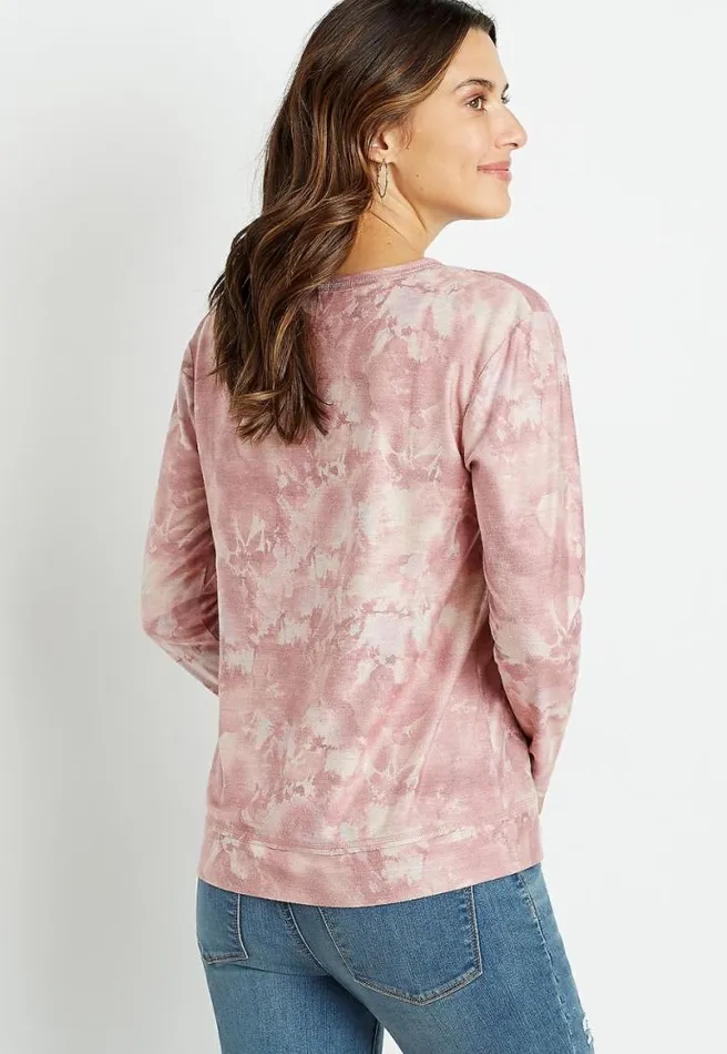 Tie Dye Stripe Sweatshirt Women Maurices Tops