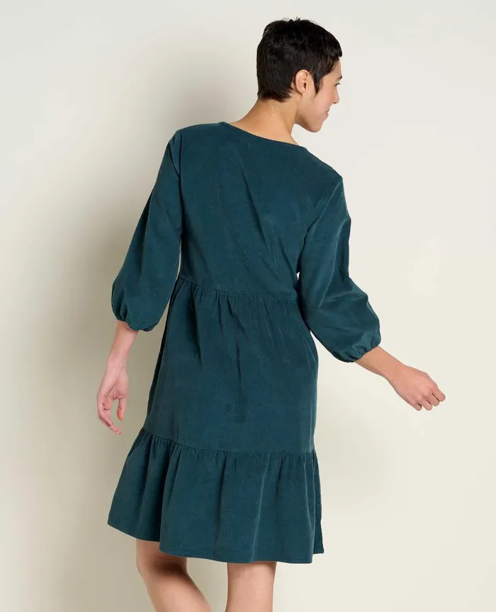 ToadandCo Dresses Scouter Cord Tiered Dress Midnight 8211 Women039s