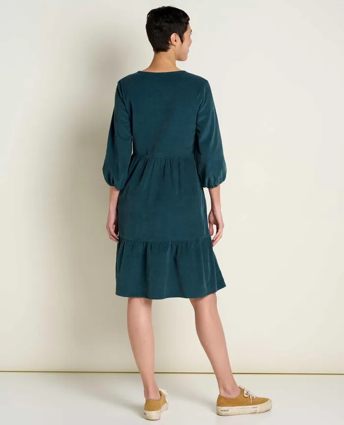 ToadandCo Dresses Scouter Cord Tiered Dress Midnight 8211 Women039s