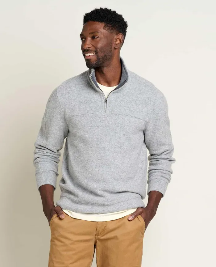 ToadandCo Jackets and Layers Kennicott Quarter Zip Sweater Heather Grey 8211 Men039s