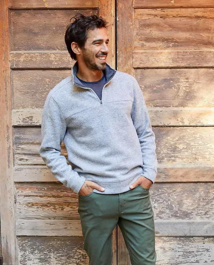 ToadandCo Jackets and Layers Kennicott Quarter Zip Sweater Heather Grey 8211 Men039s