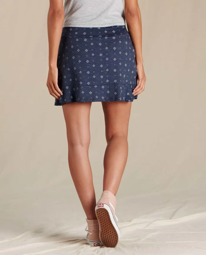 ToadandCo Skirts and Skorts Chaka Ruffle Skirt True Navy Tile Print 8211 Women039s