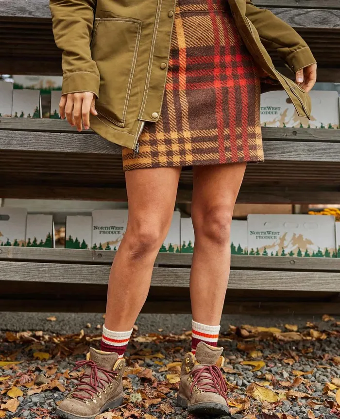 ToadandCo Skirts and Skorts Heartfelt Sweater Skirt Dark Roast Plaid 8211 Women039s