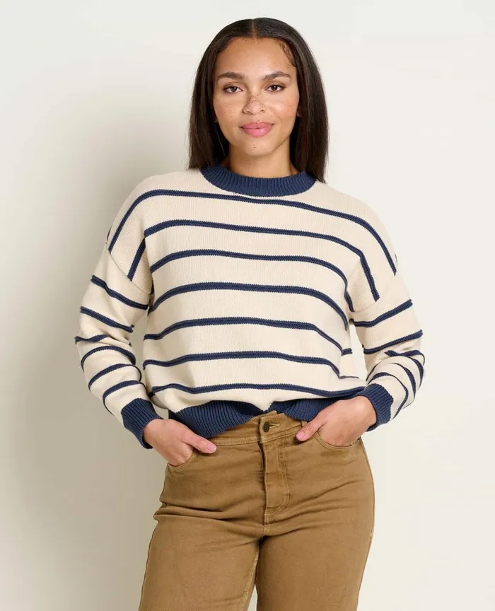 ToadandCo Sweaters Bianca II Crew Sweater True Navy Stripe 8211 Women039s