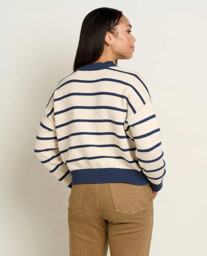 ToadandCo Sweaters Bianca II Crew Sweater True Navy Stripe 8211 Women039s