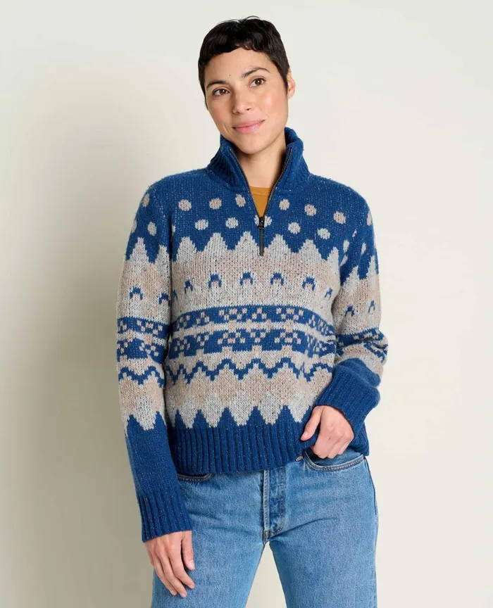 ToadandCo Sweaters Women039s Wilde Quarter Zip Sweater True Navy 8211 Women039s