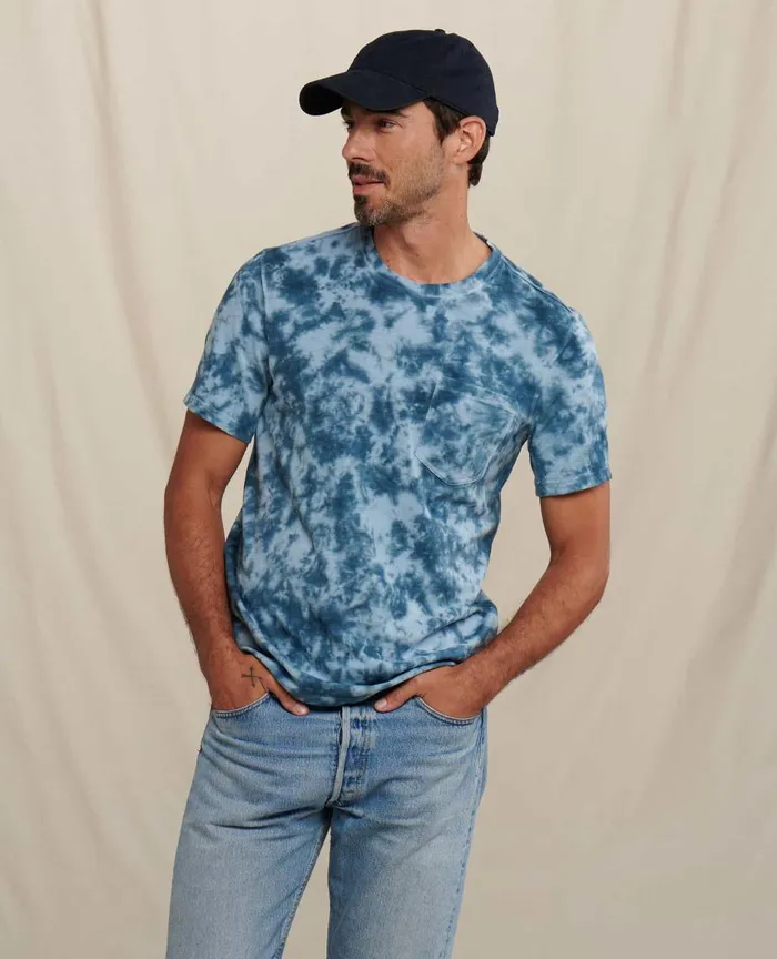 ToadandCo TShirts Men039s Primo Short Sleeve Crew True Navy Tie Dye 8211 Men039s
