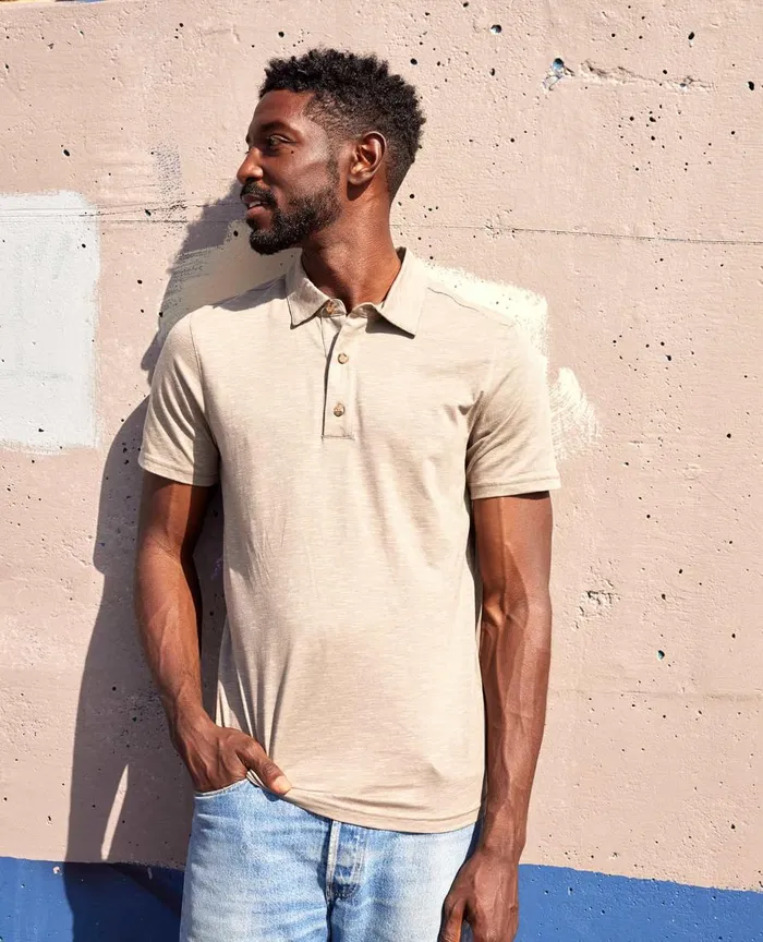 ToadandCo TShirts Tempo Short Sleeve Polo Dark Chino 8211 Men039s