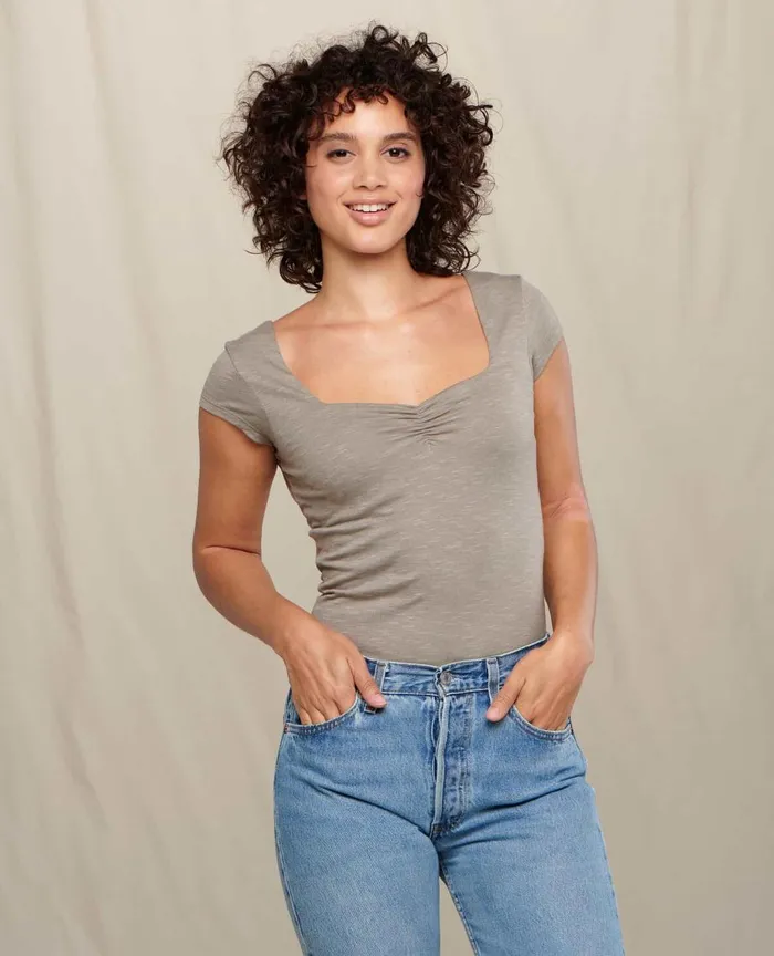 ToadandCo Tops and TShirts Gemma Short Sleeve Bodysuit Dark Chino 8211 Women039s
