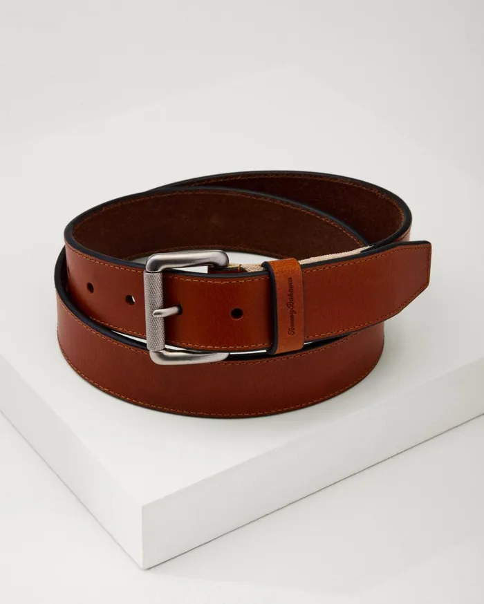 Tommy Bahama Belts Stretch Tab Roller Belt Tan 8211 Men