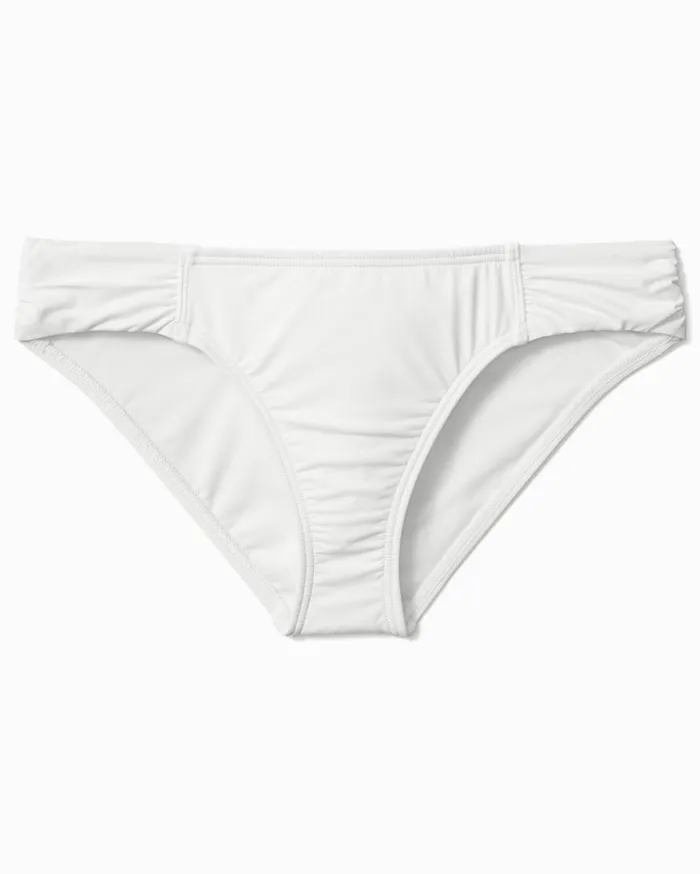 Tommy Bahama Bikini Bottoms Pearl Shirred Hipster Bikini Bottoms White 8211 Women